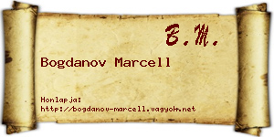 Bogdanov Marcell névjegykártya